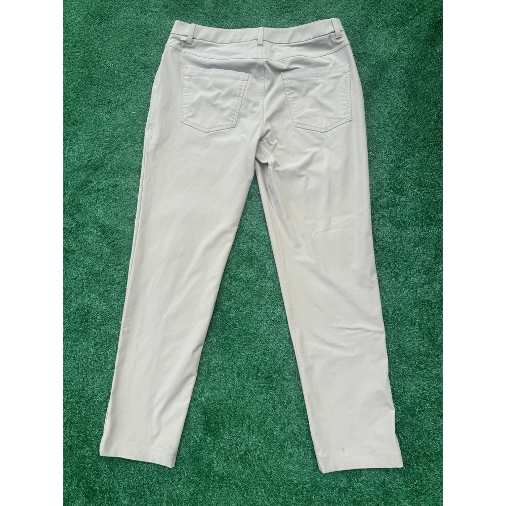 Lululemon Commission Slim Fit Pant 32 Khaki Tan Warpstreme Trousers LM5A01S